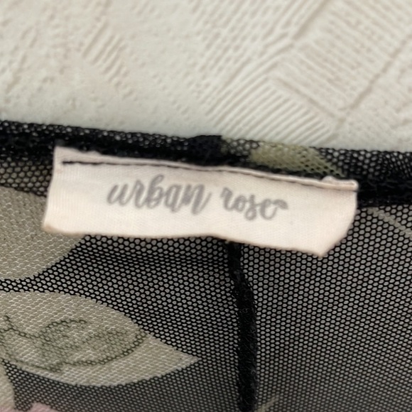 ❤️ URBAN ROSE BLACK FLORAL KIMONO  Transparent duster Size medium - Picture 5 of 5